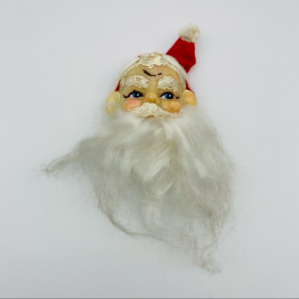 Vintage Santa Claus Doll Head Decoration Craft